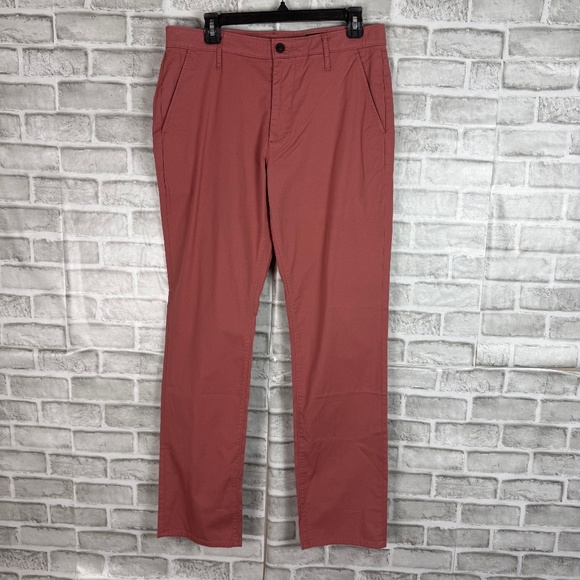 AG Adriano Goldschmied The Graduate Green Label Salmon Straight Pants 32 x 32 - Picture 1 of 9